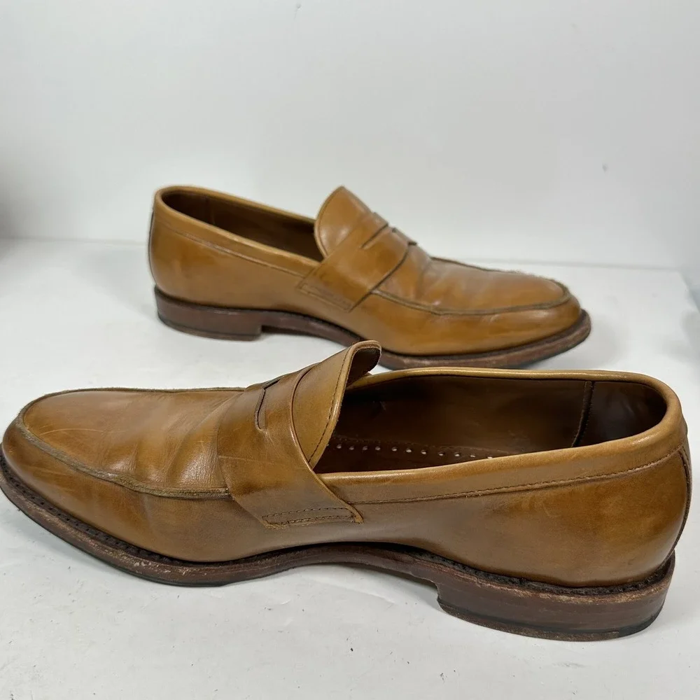 Brooks Brothers Brown Leather Penny Loafers Dress Shoes Mens Size 9.5 D USA Made